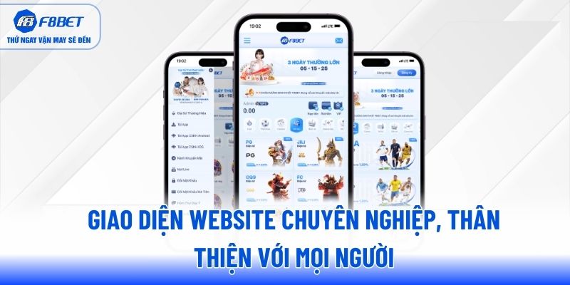 Giao diện website chuyên nghiệp, thân thiện với mọi người